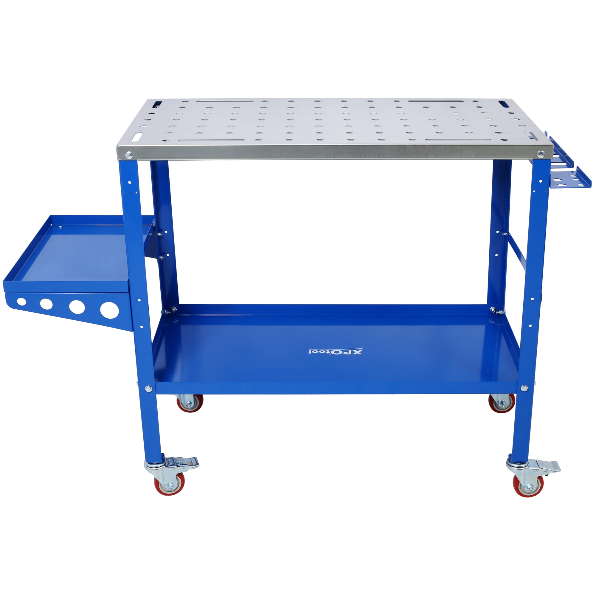 BlackTeck Rolling Steel Work Bench — 36in. L x 35in. H, Blue, Model# N2-176039